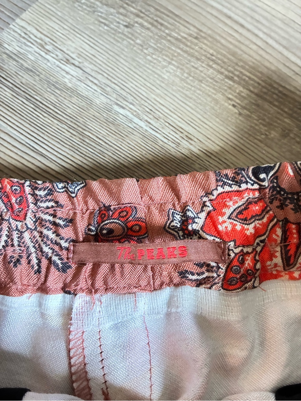 The Peaks Oriental print Pants Pull on Side stripe Drawstring Women’s XS Modern - Picture 8 of 14